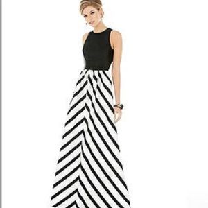 Black and white formal dress